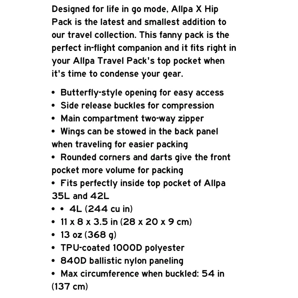 Cotopaxi Allpa x 4L Hip Pack - Picture 2 of 8